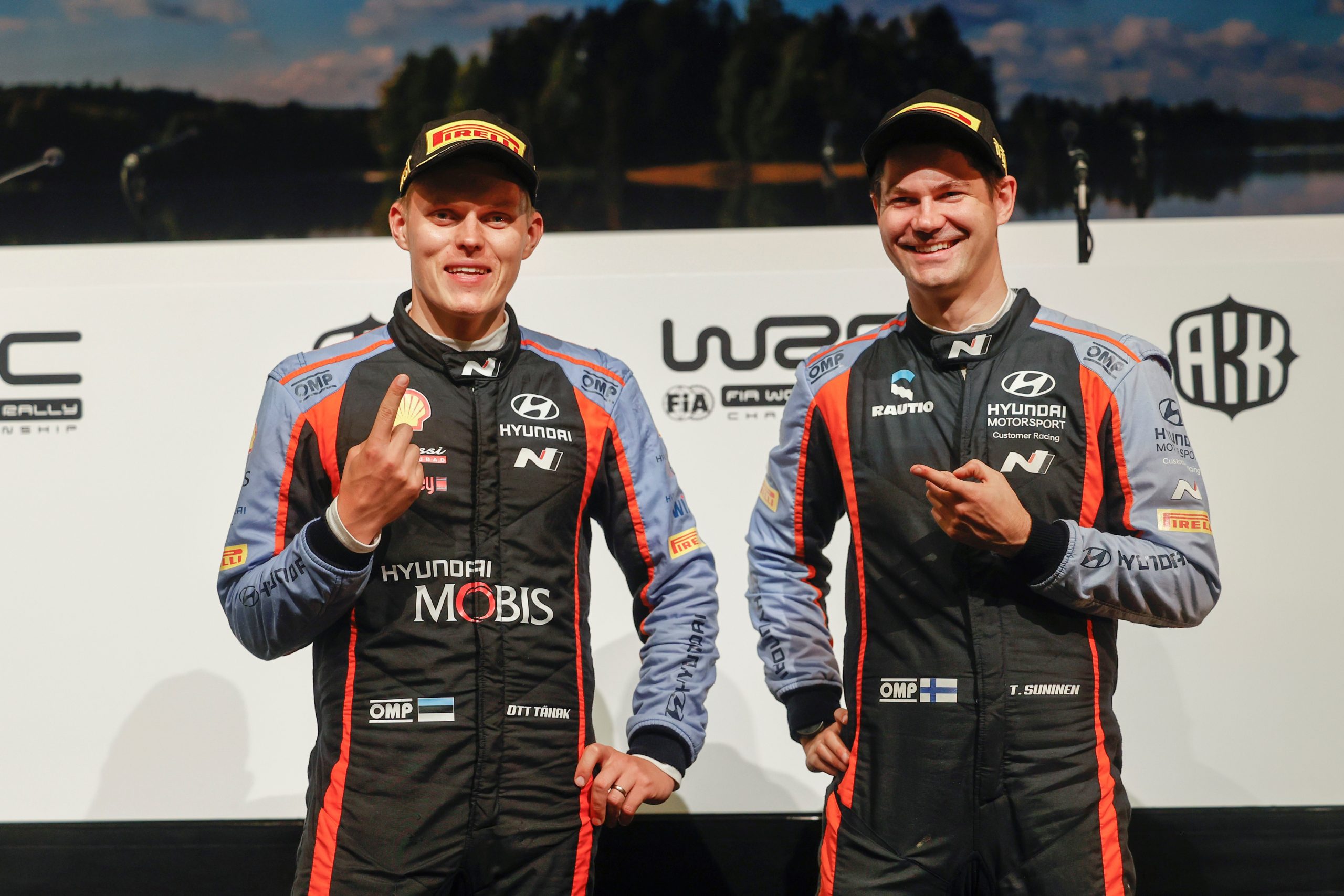 Ott Tänak ja Teemu Suninen Secto Rally Finlandissa 2022